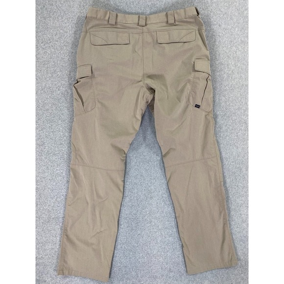 5.11 Tactical Stryke Cargo Pants Beige Mens 38x34 Ripstop Utility Pockets - Picture 9 of 10